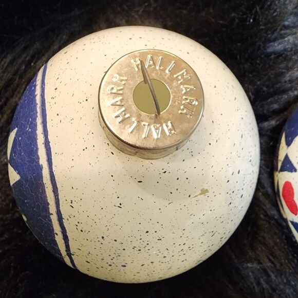 5 Hallmark Glass Ball Christmas Ornaments Mary Emmerling Country Collection 1985 - Picture 9 of 10